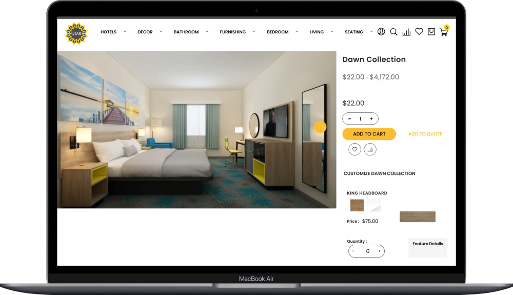 Dashboard Marketplace Interface Laptop