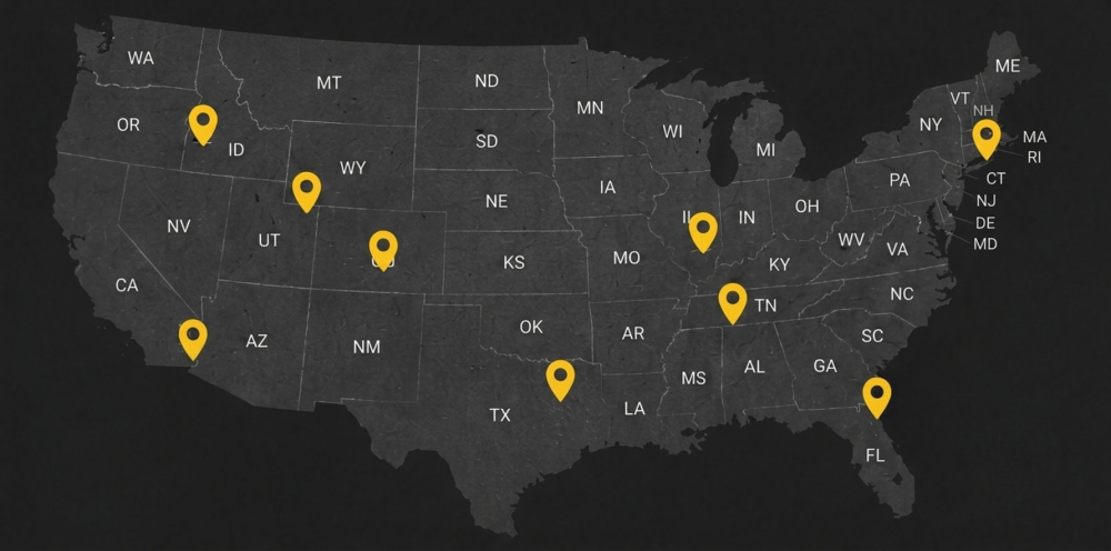Our Projects Across the U.S. Map