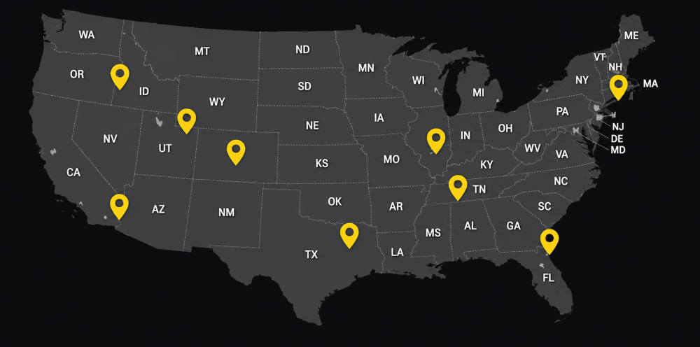 Our Projects Across the U.S. Map
