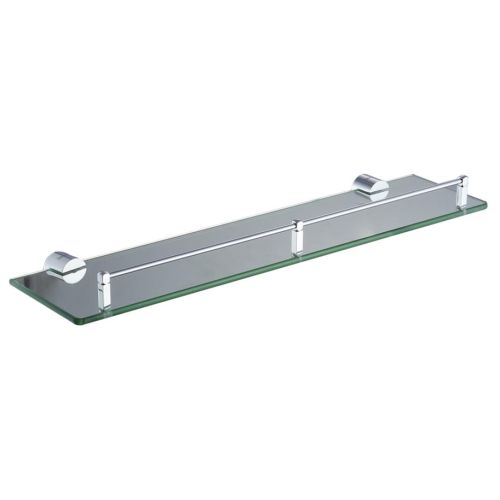 Glass shelf-chrome finish