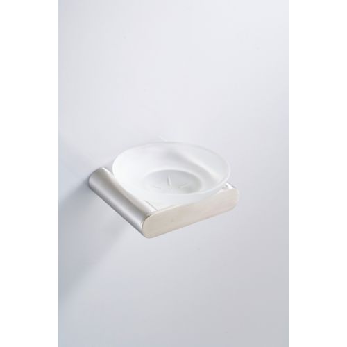 Soap Dish with Glass-Stainless Steel