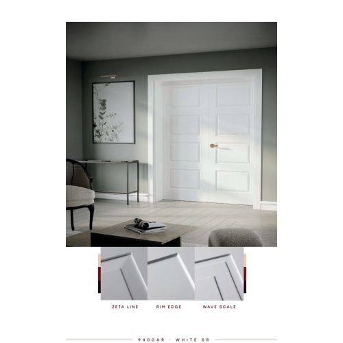 Lacquered collection door model 9400AR in White SR.