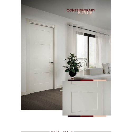 Lacquered collection door model 9400R in Dakota with Cala handle in Black.