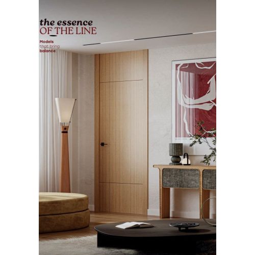 Live collection door model D80102 in Fine Oak Mesh with Just handle in Black.