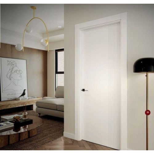 Live collection door model 9008 in White SR with Cala handle in Black.