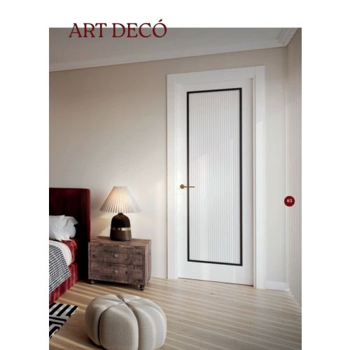 Live collection door model 9122N in White SR with Elegance handle in Polished Brass.