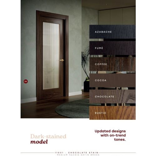 Live collection door model 110V1 in Chocolate Stain.